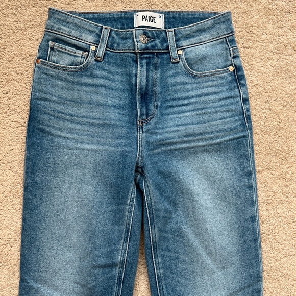 Paige High Rise Cindy Straight Leg Denim Jeans Size 24 - Picture 2 of 8